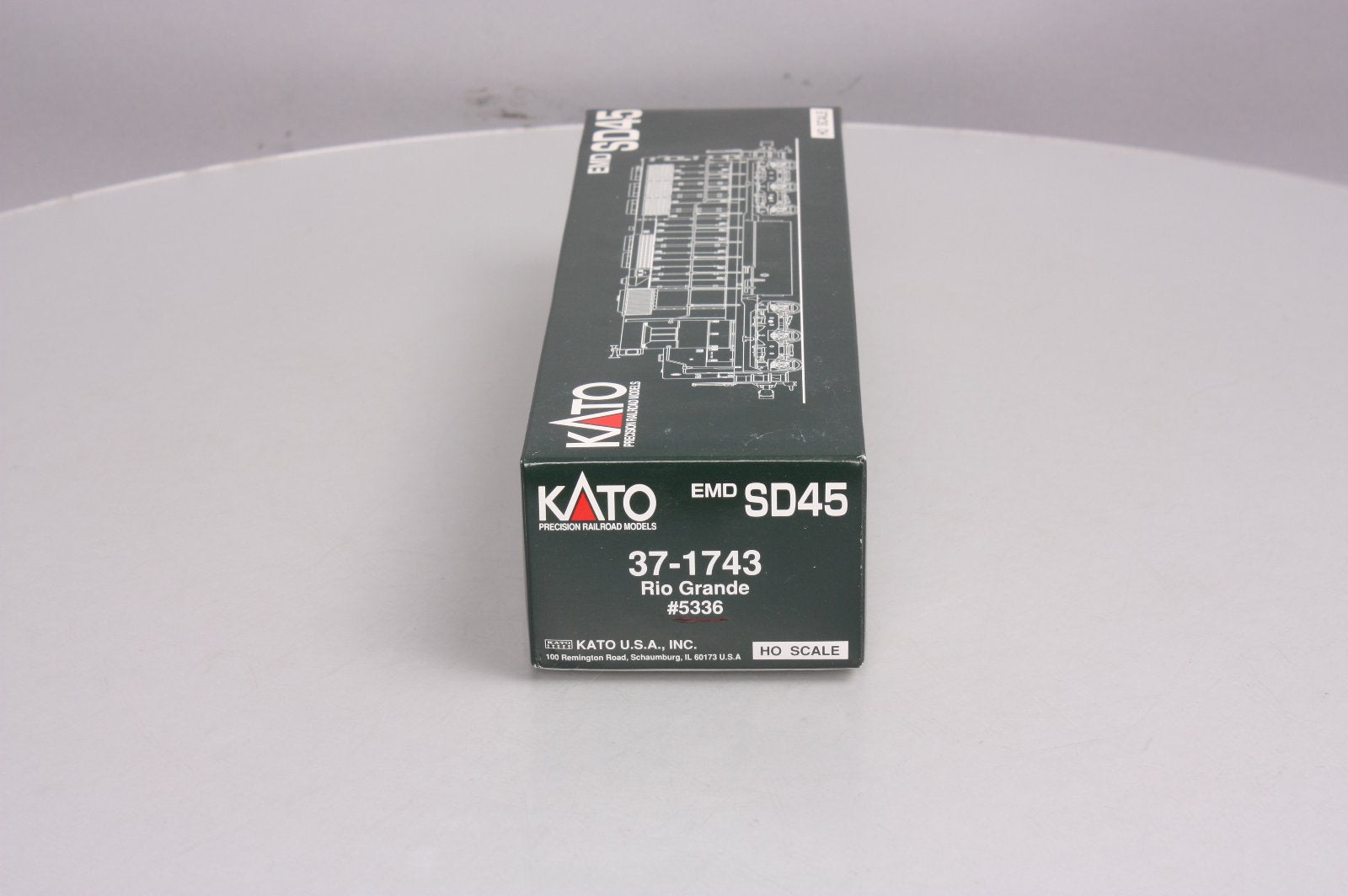 Kato 37-1743 HO Rio Grande EMD SD45 Diesel Locomotive #5336 LN/Box