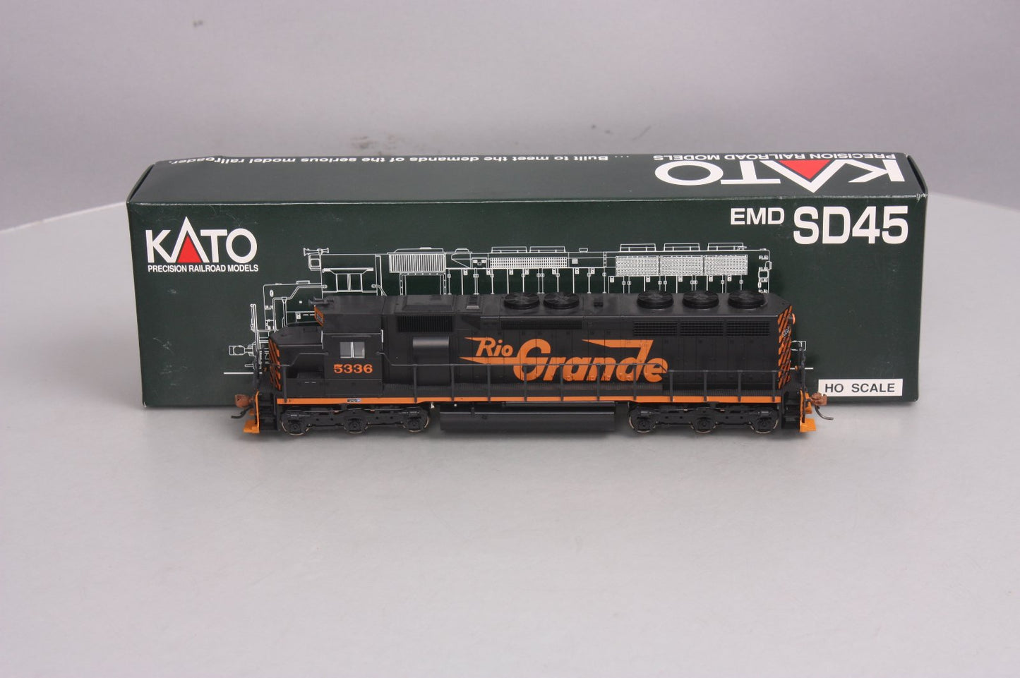 Kato 37-1743 HO Rio Grande EMD SD45 Diesel Locomotive #5336 LN/Box