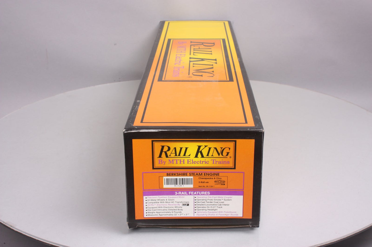 MTH 30-1128-1 O Gauge C&O 2-8-4 Berkshire Steam Locomotive & Tender w/PS1 LN/Box