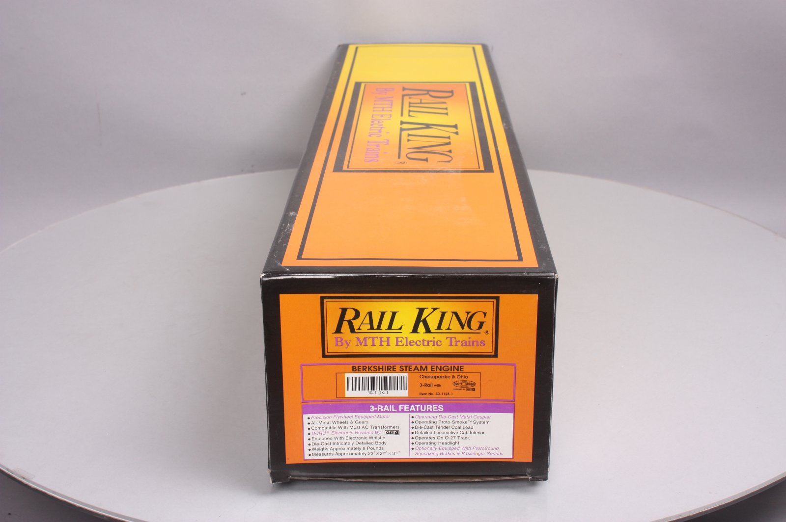 MTH 30-1128-1 O Gauge C&O 2-8-4 Berkshire Steam Locomotive & Tender w/PS1 LN/Box