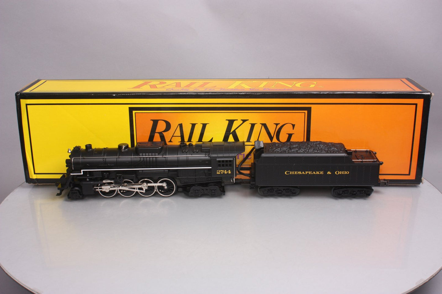 MTH 30-1128-1 O Gauge C&O 2-8-4 Berkshire Steam Locomotive & Tender w/PS1 LN/Box