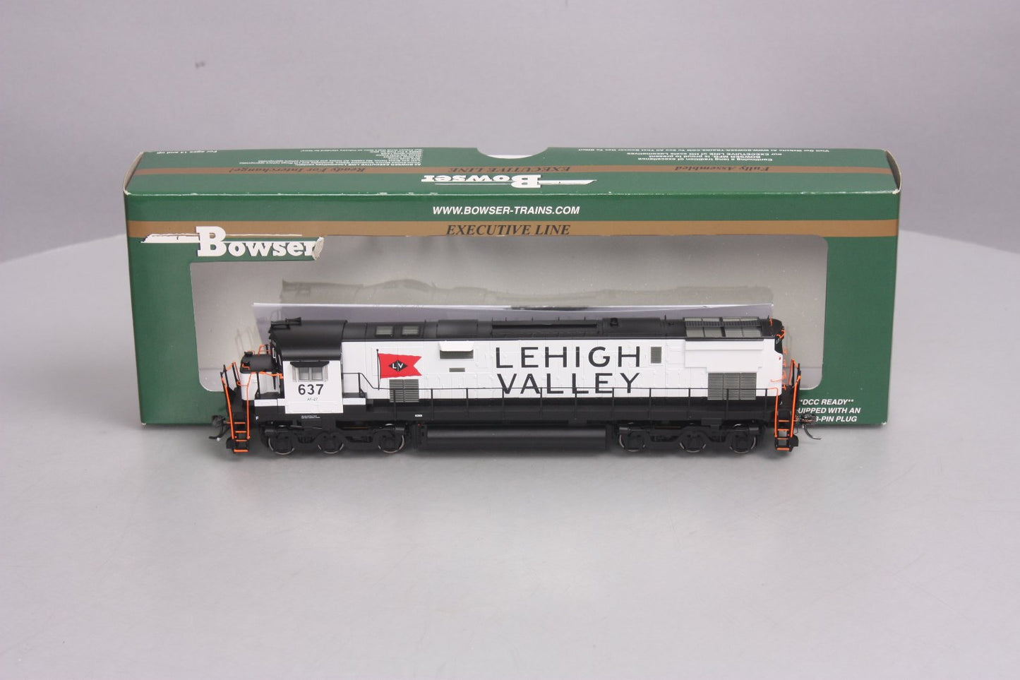 Bowser 23540 HO Scale LV Alco C-628 Diesel Locomotive #637 w/ DCC & Sound MT/Box