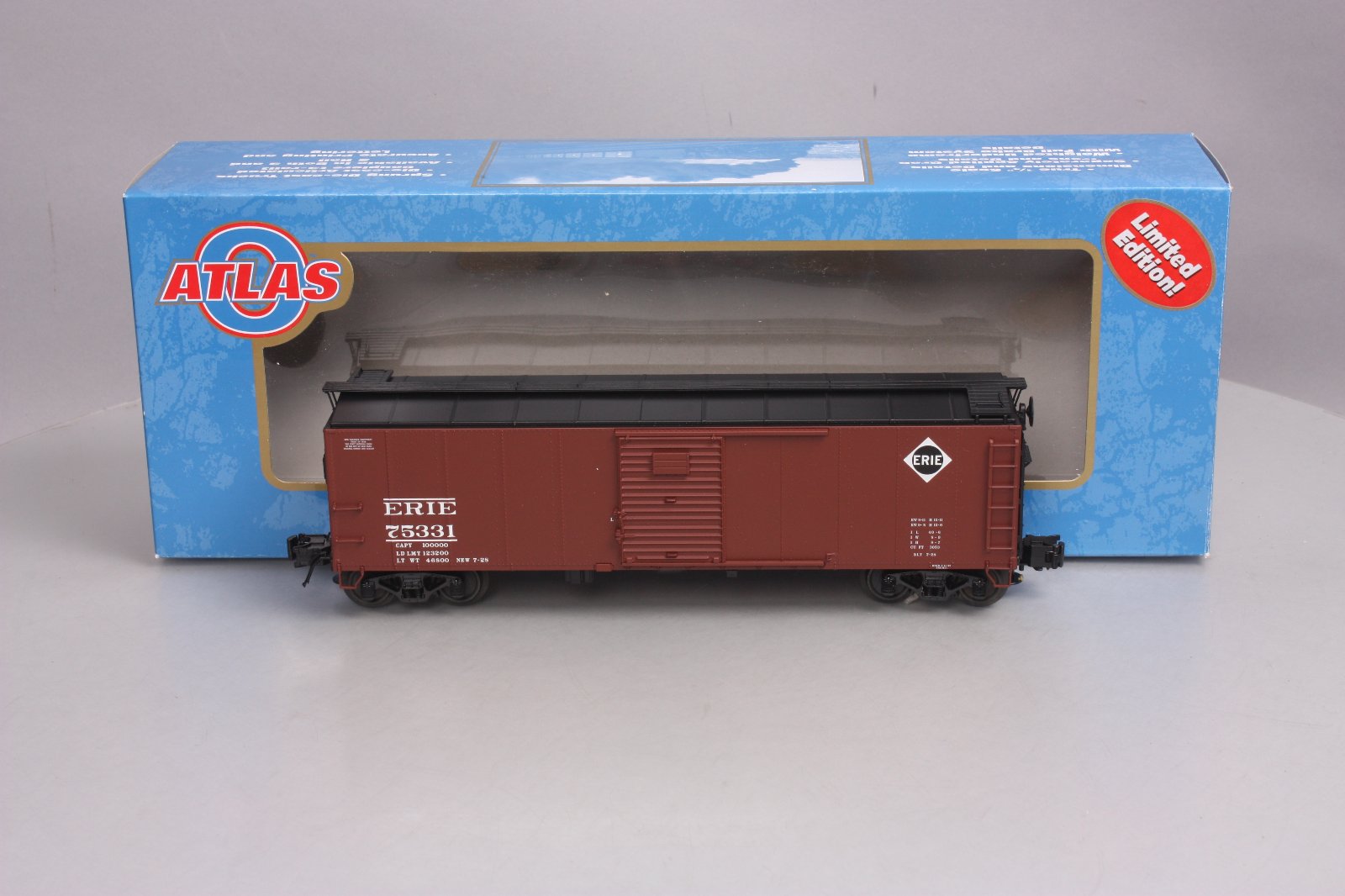 Atlas 8779-4 O Gauge 1923 Erie ARA (X-29) Steel Box Car (3 Rail) LN/Box
