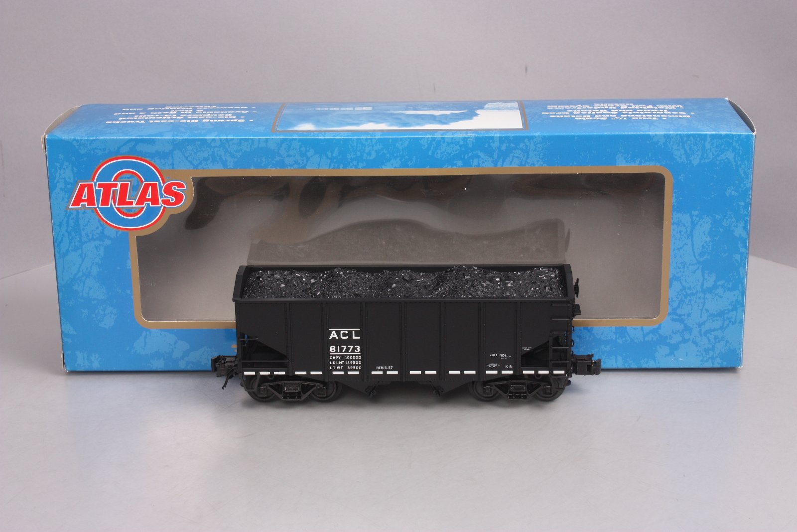 Atlas 6761-2 O Gauge Atlantic Coast Lines Fishbelly Hopper Car #81773 (3 Rail) LN/Box