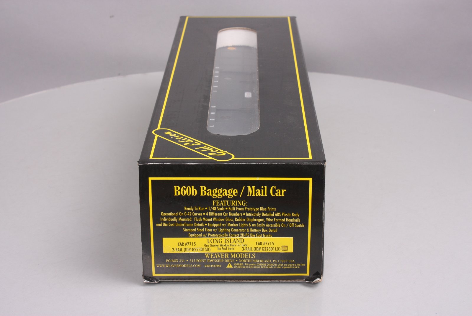 Weaver G22301LD Long Island RR B60b Baggage/Mail Car (3Rail) LN/Box