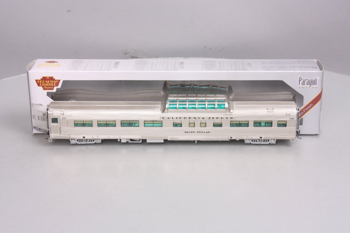 Broadway Limited 524 HO WP California Zephyr Silver Dollar Vista Dome Car #811