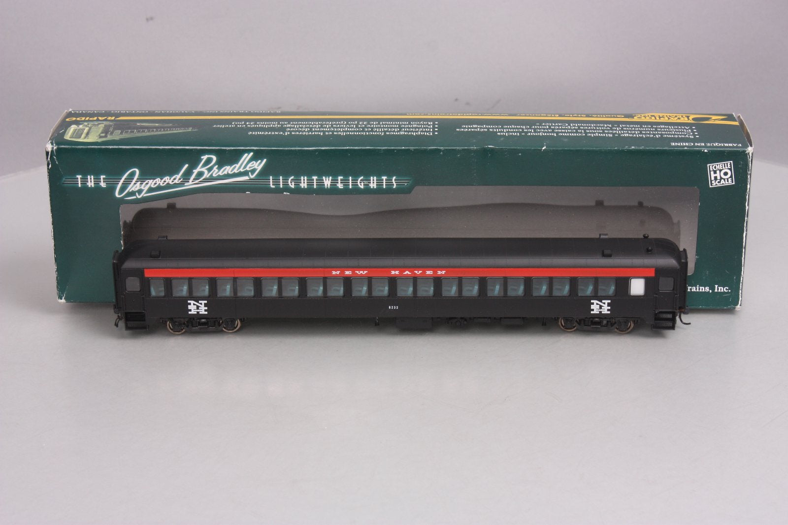 Rapido Trains 109034 HO New Haven PS Osgood-Bradley 10-Window Coach #8232 LN/Box