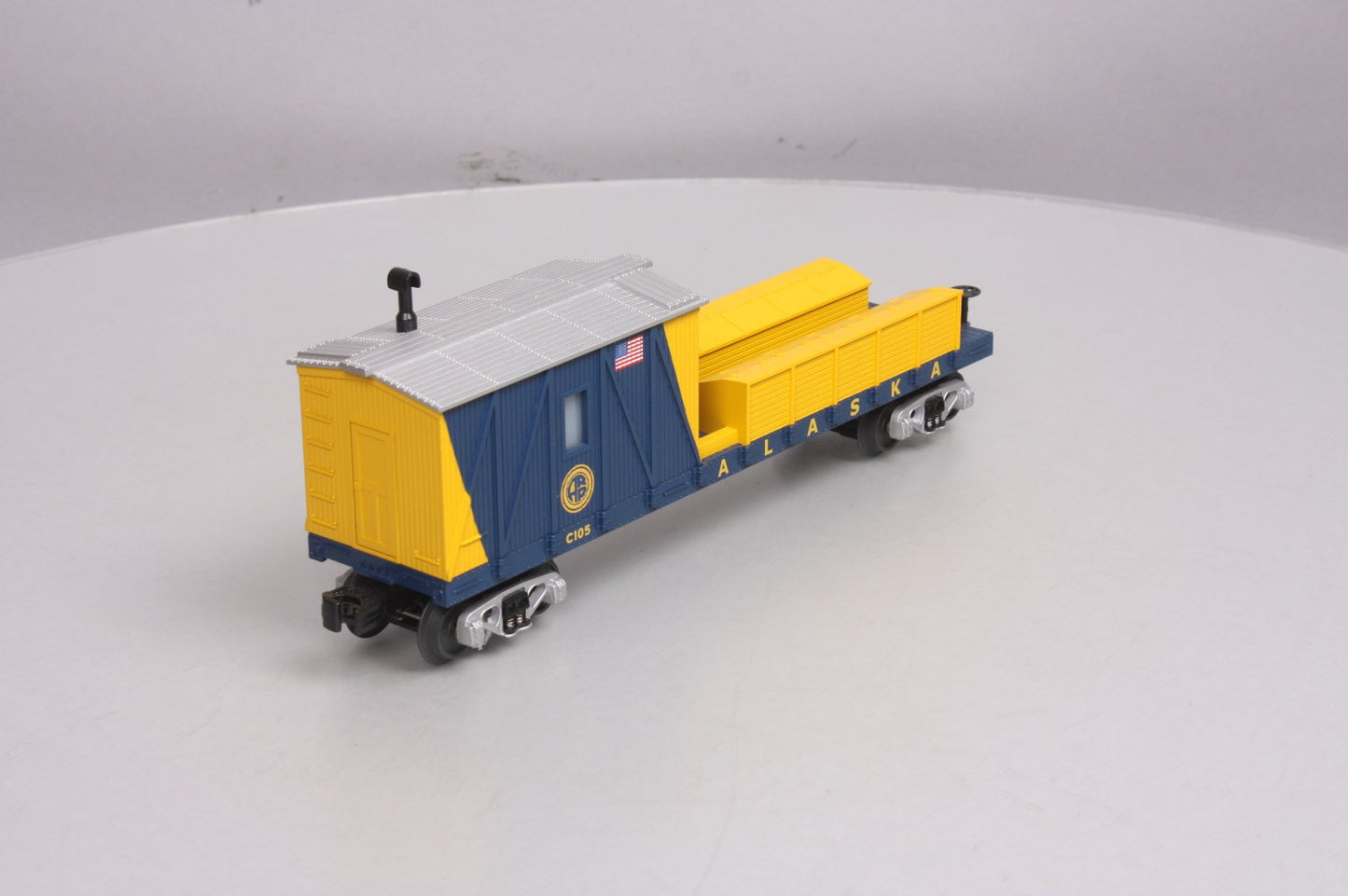 MTH 30-79122 O Gauge Alaska Railroad Crane Tender Car #C105 NIB
