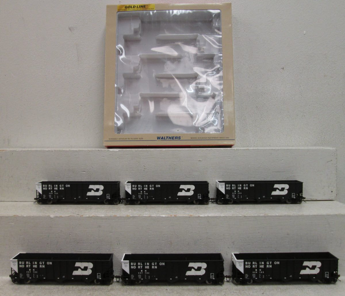 Walthers 932-7858 HO Scale BN Bethlehem 4000 3 Bay Hopper 6-Pack LN/Box