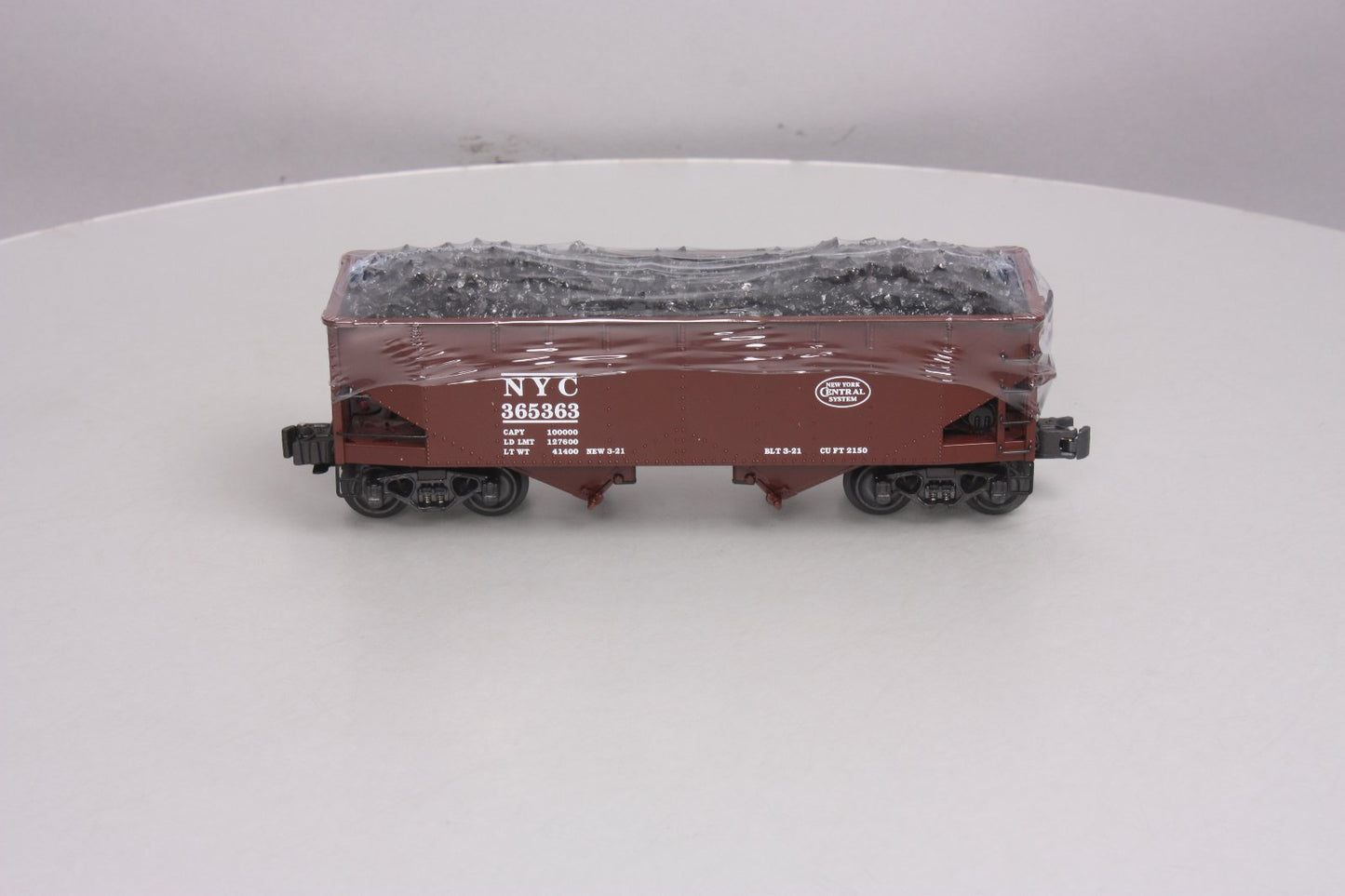 K-Line K6251-1752 O NYC Diecast Smooth Sided 2-Bay Hopper #365363 with Load LN/Box