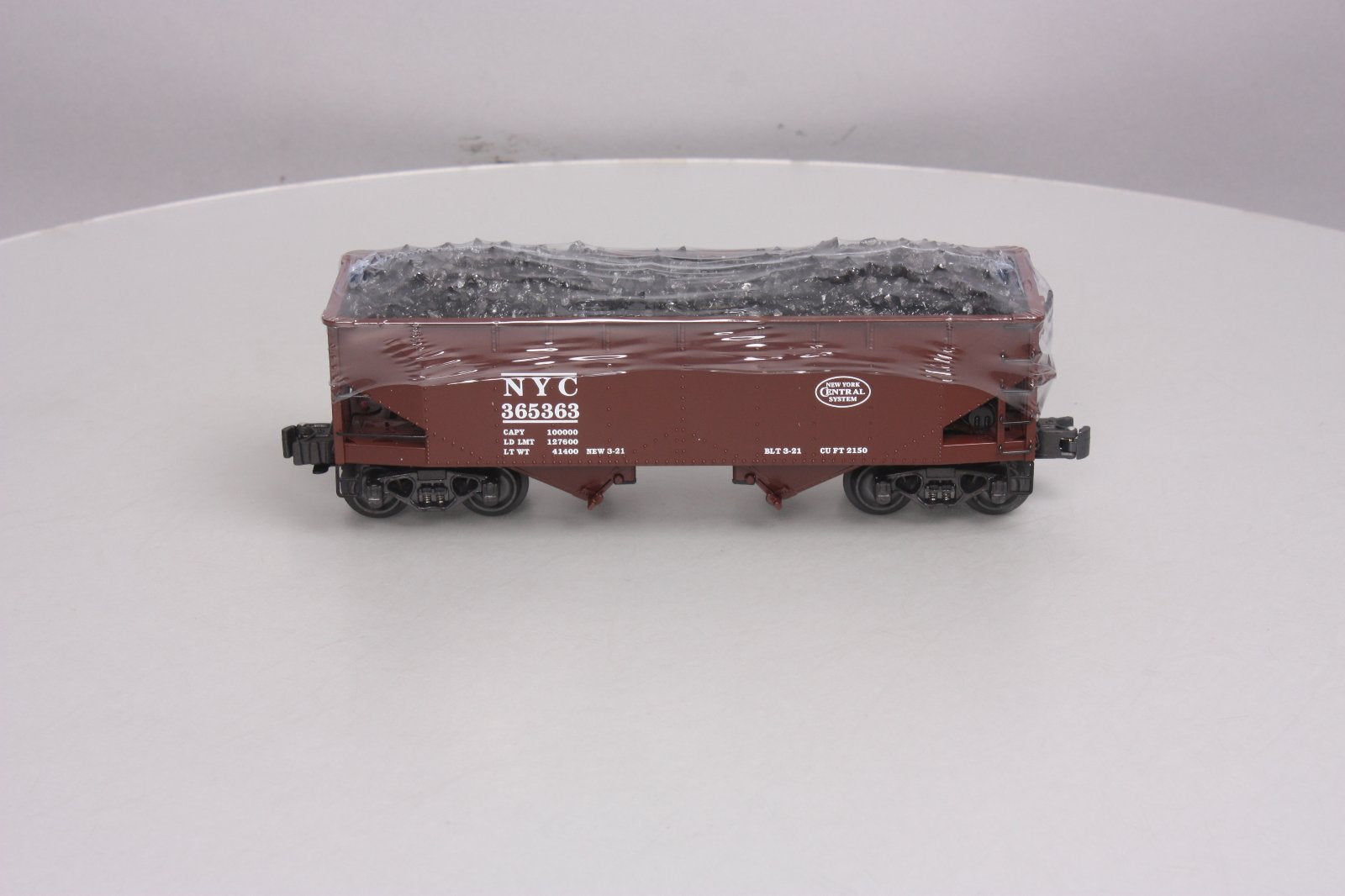 K-Line K6251-1752 O NYC Diecast Smooth Sided 2-Bay Hopper #365363 with Load LN/Box