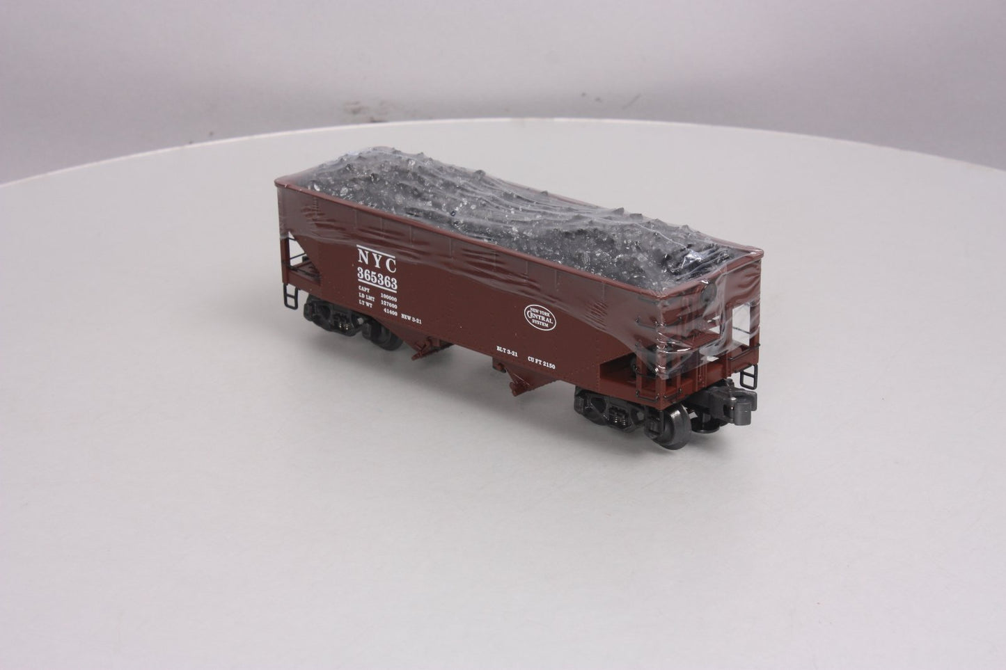 K-Line K6251-1752 O NYC Diecast Smooth Sided 2-Bay Hopper #365363 with Load LN/Box