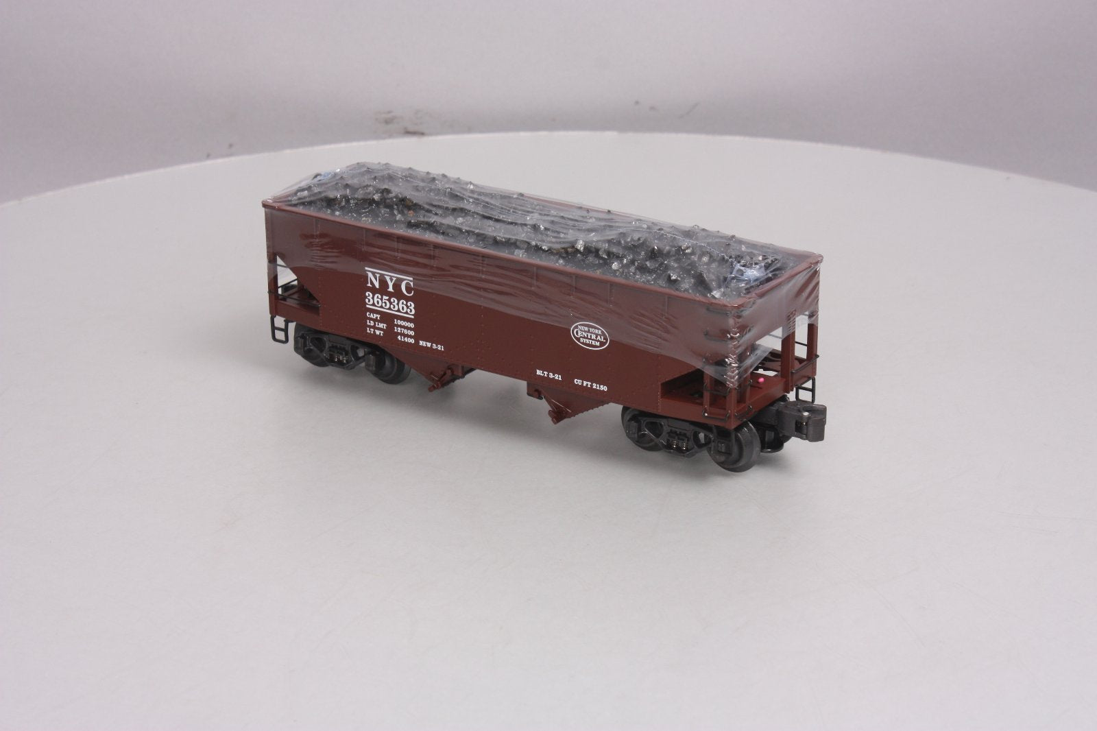 K-Line K6251-1752 O NYC Diecast Smooth Sided 2-Bay Hopper #365363 with Load LN/Box