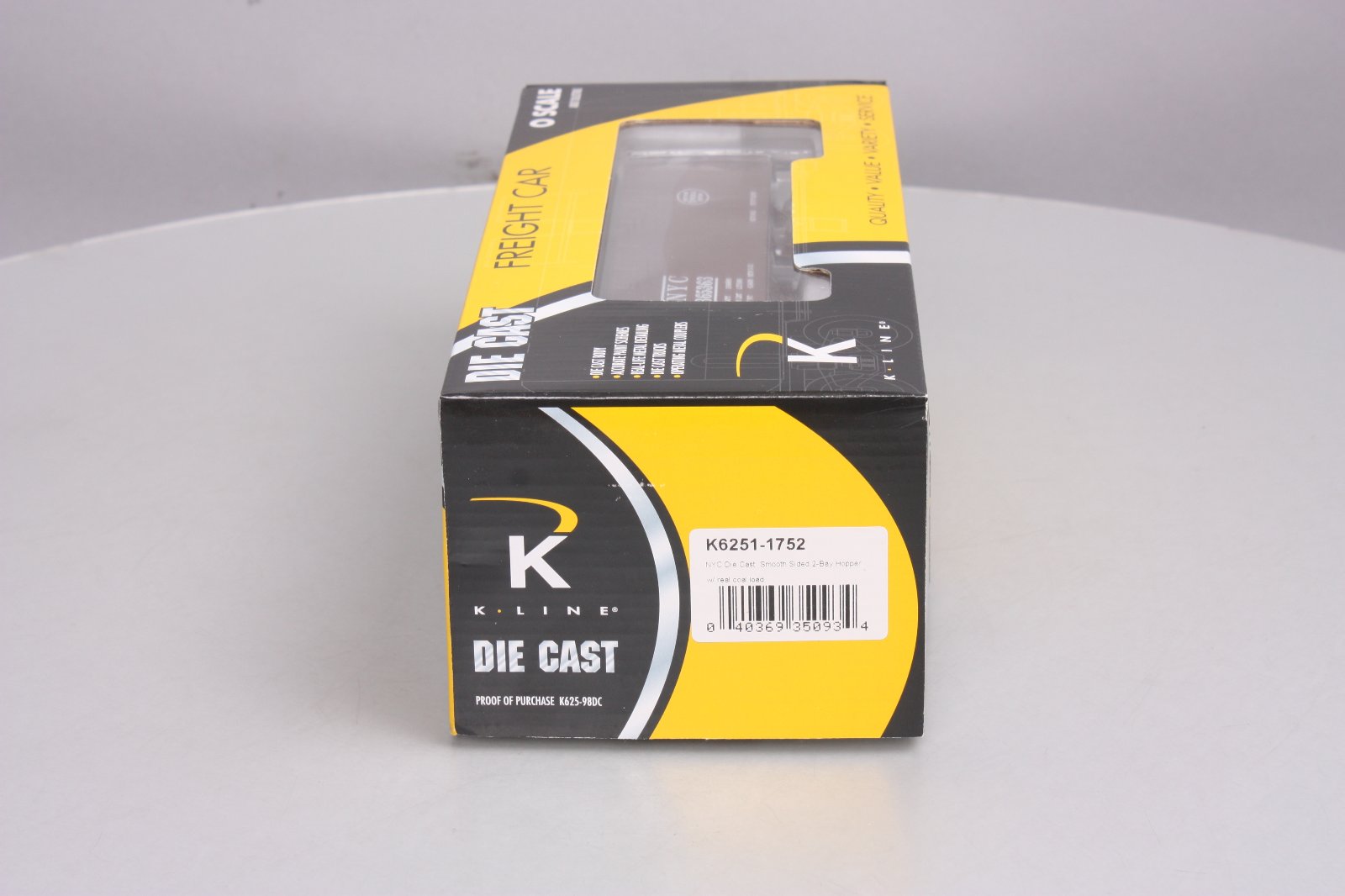K-Line K6251-1752 O NYC Diecast Smooth Sided 2-Bay Hopper #365363 with Load LN/Box