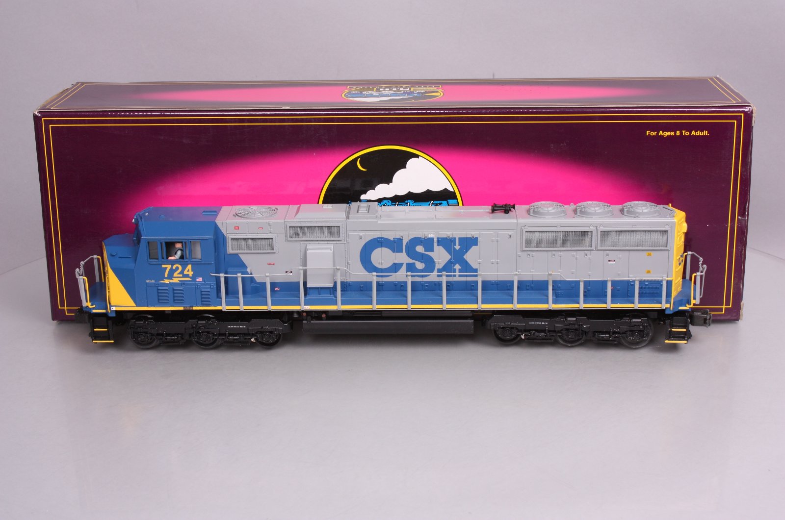 MTH 20-2224-1 O Gauge CSX SD70MAC Diesel Engine w/PS1 #724 LN/Box