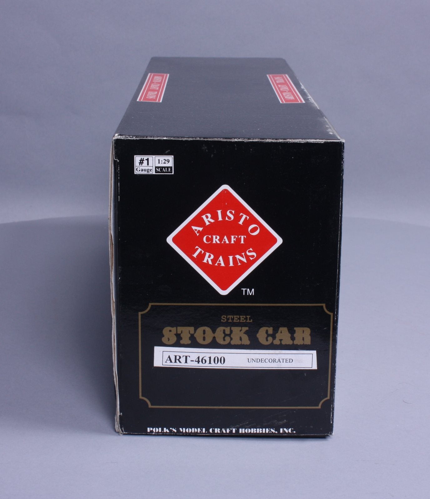 Aristo-Craft ART-46100 G Scale Undecorated Stock Car w/Plastic Wheels EX/Box