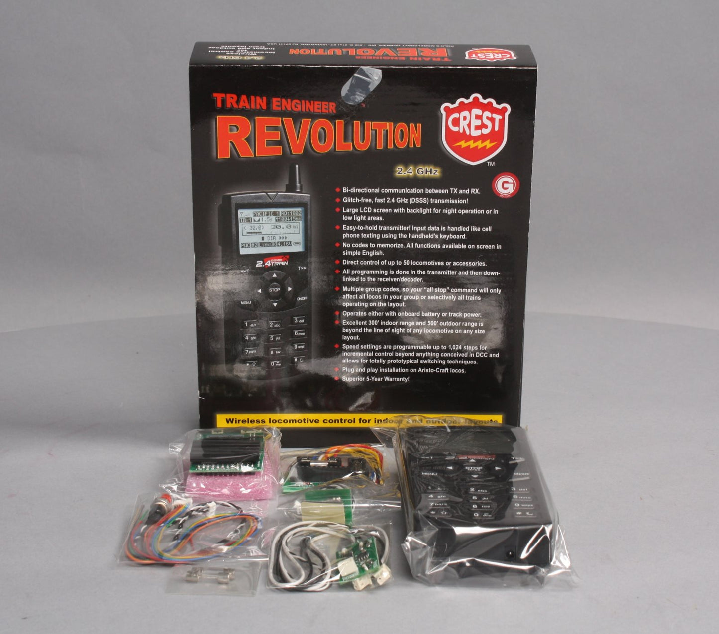 Crest 57000 Train Engineer 2.4 GHZ Transmitter Revolution Set w/Steam Sound