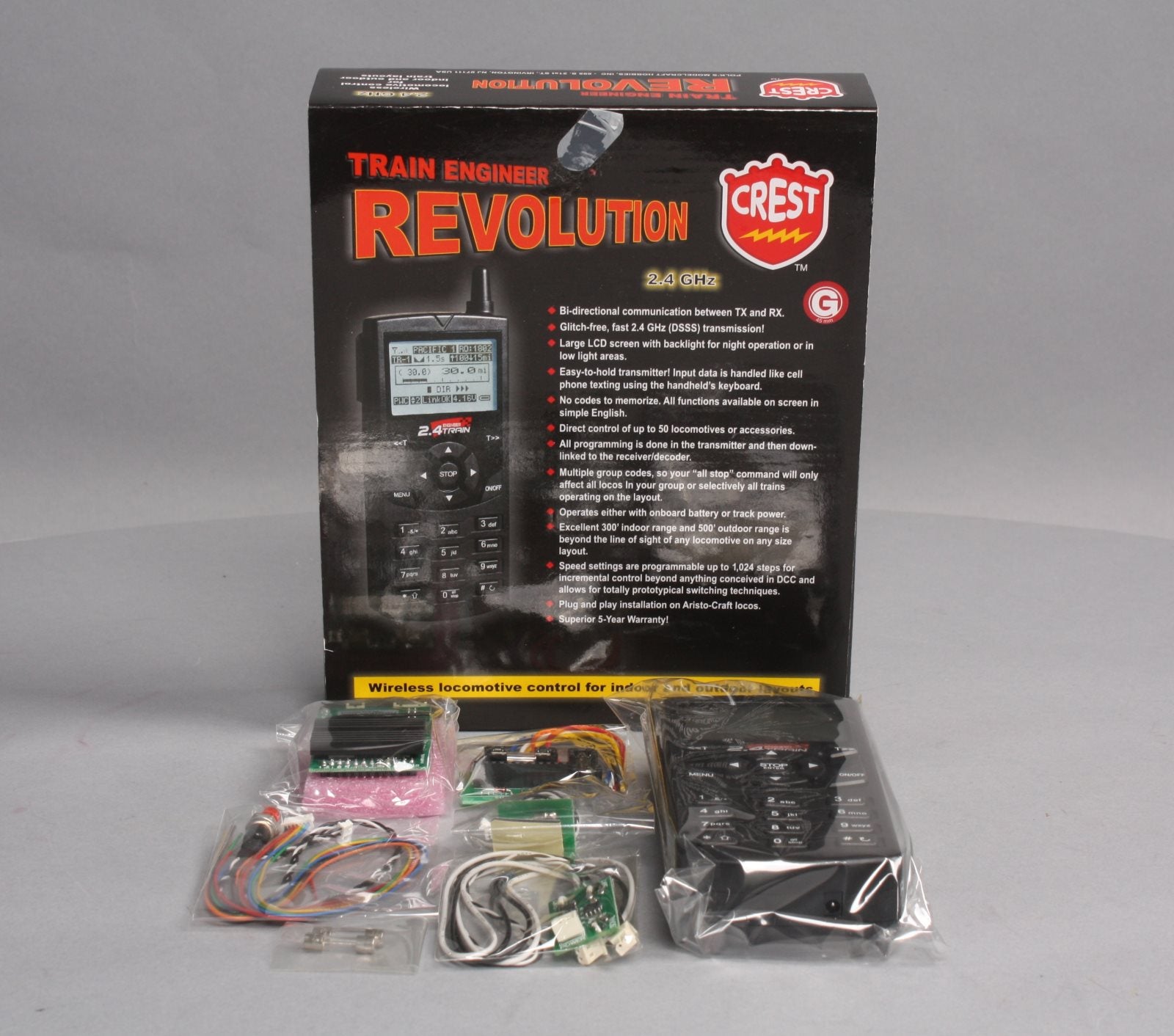 Crest 57000 Train Engineer 2.4 GHZ Transmitter Revolution Set w/Steam Sound
