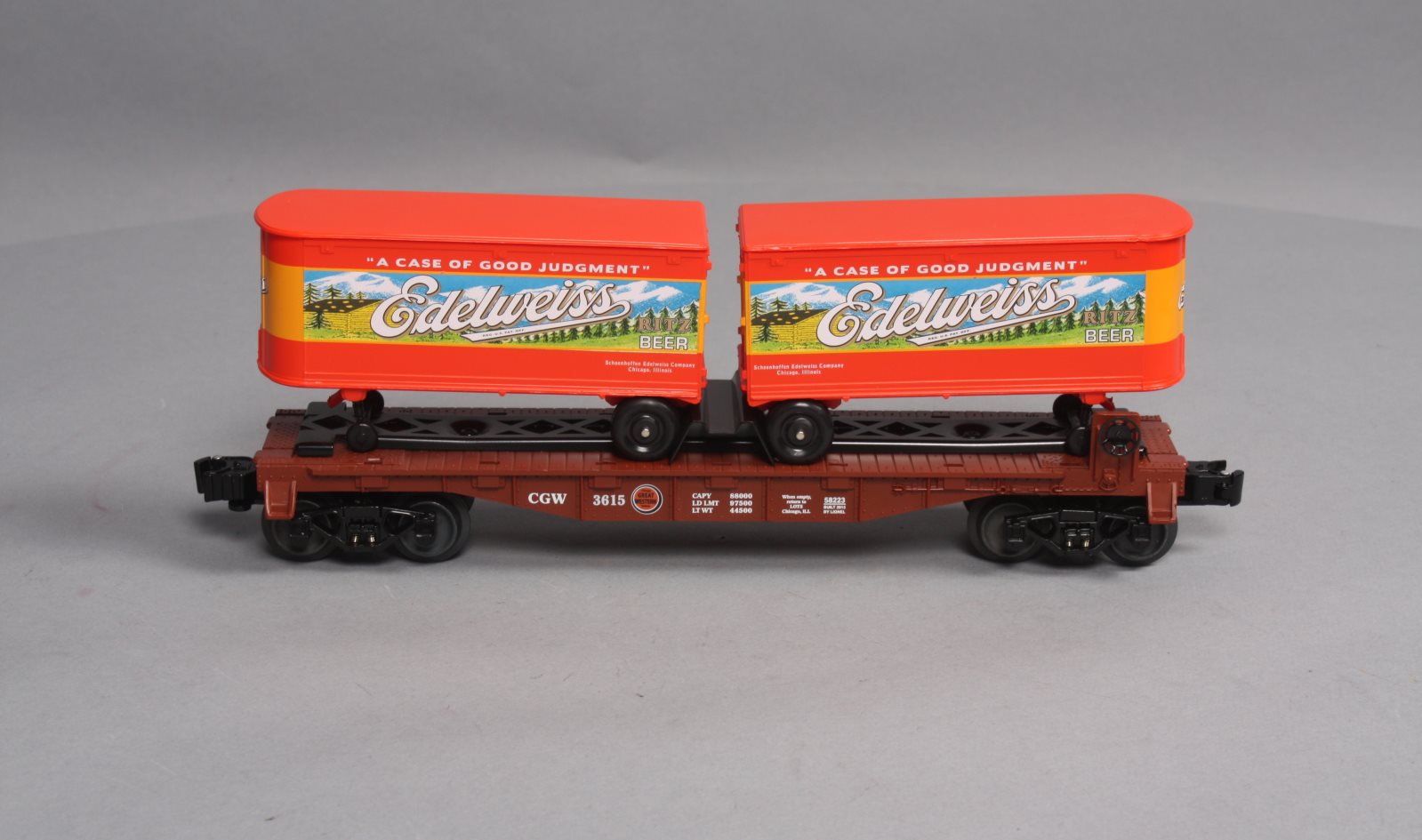 Lionel 6-58223 O Gauge LOTS 2015 Convention Flatcar w/Trailers LN/Box