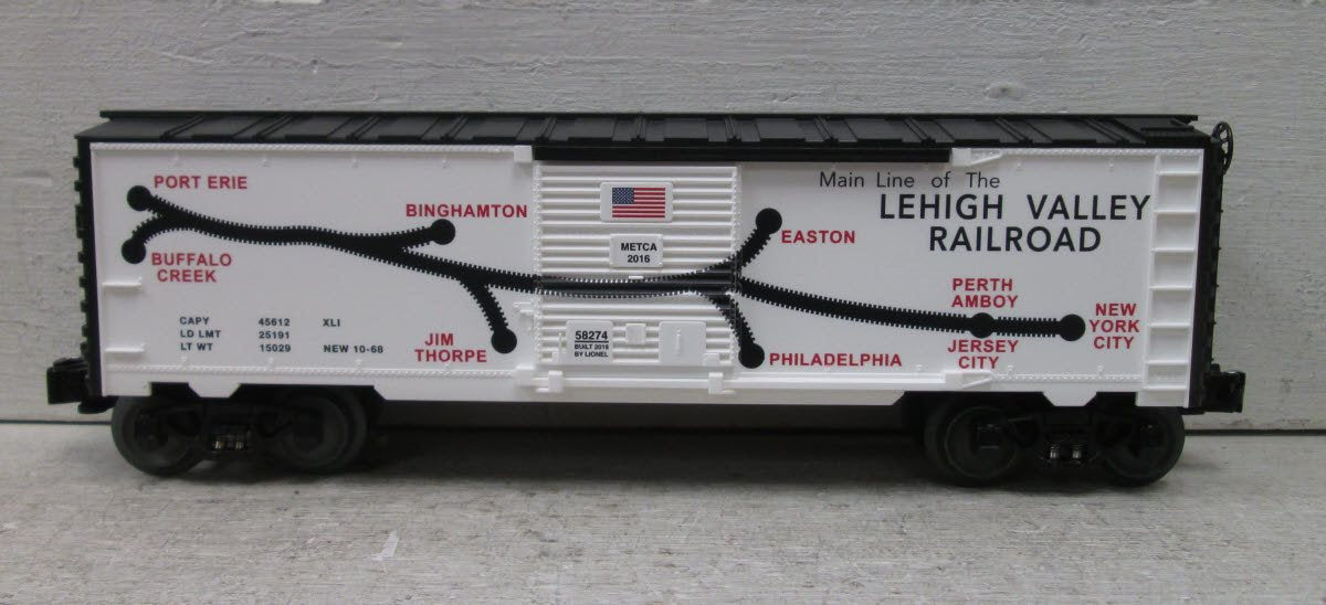 Lionel 6-58274 O Gauge METCA Lehigh Valley Map Boxcar #58274 LN/Box