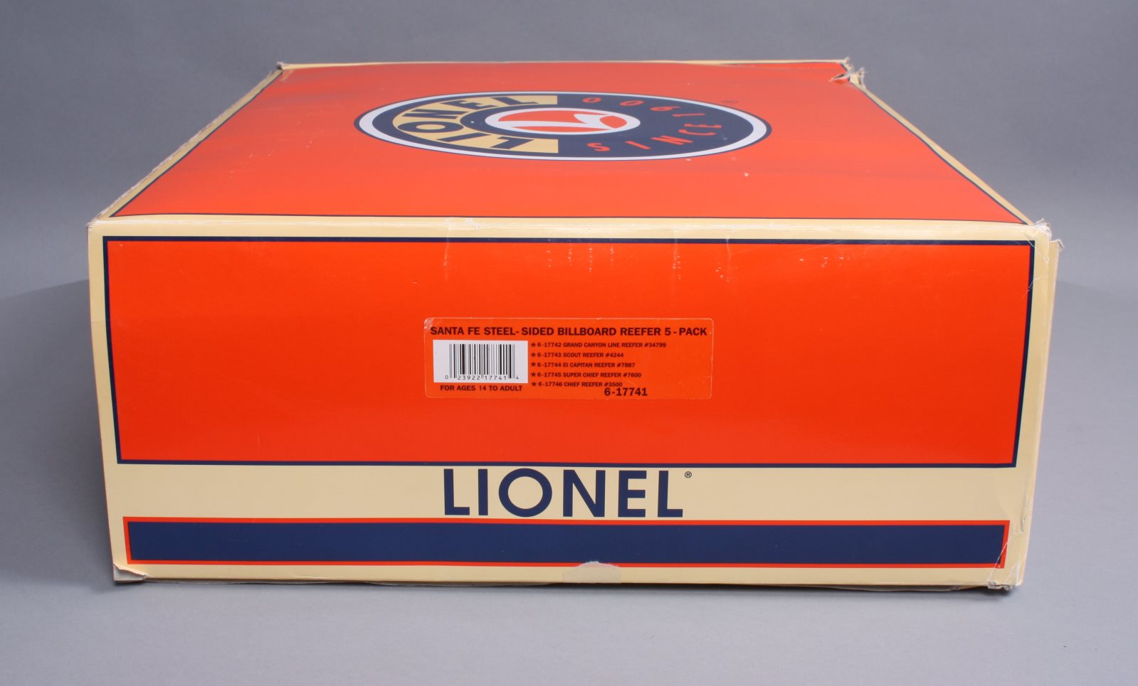 Lionel 6-17741 O Gauge Santa Fe Steel Sided Billboard Reefer Cars (Set of 5) LN/Box