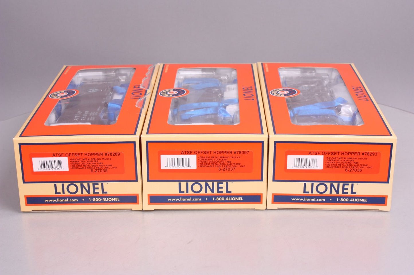 Lionel 6-27029 O AT&SF 3-Car Hopper Set MT/Box