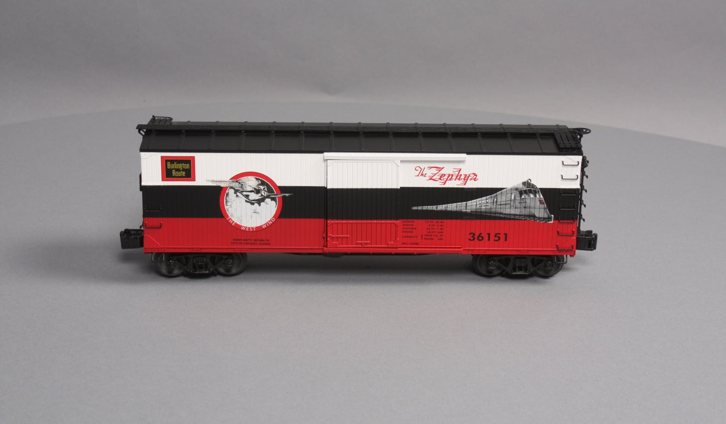 Lionel 6-58228 O Gauge Burlington Zephyr LOTS 2015 Double-Sheathed Boxcar #36151 LN/Box
