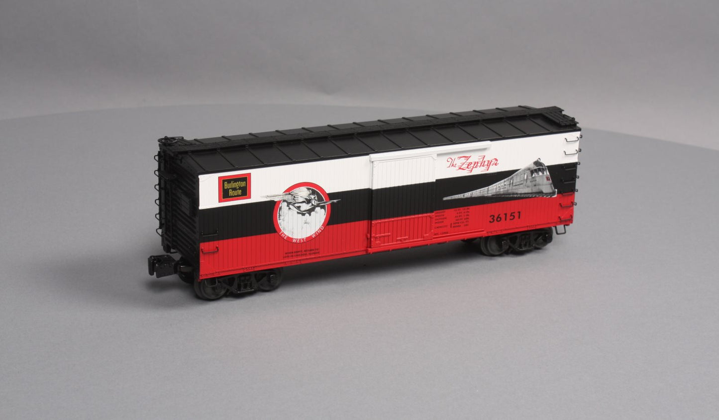 Lionel 6-58228 O Gauge Burlington Zephyr LOTS 2015 Double-Sheathed Boxcar #36151 LN/Box