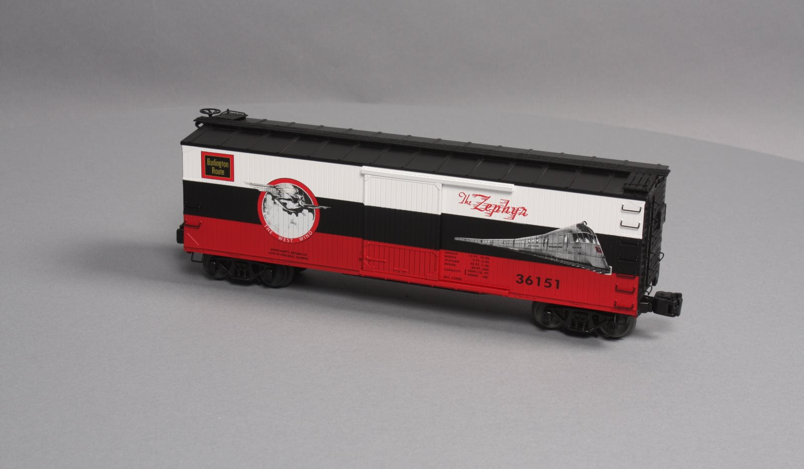 Lionel 6-58228 O Gauge Burlington Zephyr LOTS 2015 Double-Sheathed Boxcar #36151 LN/Box