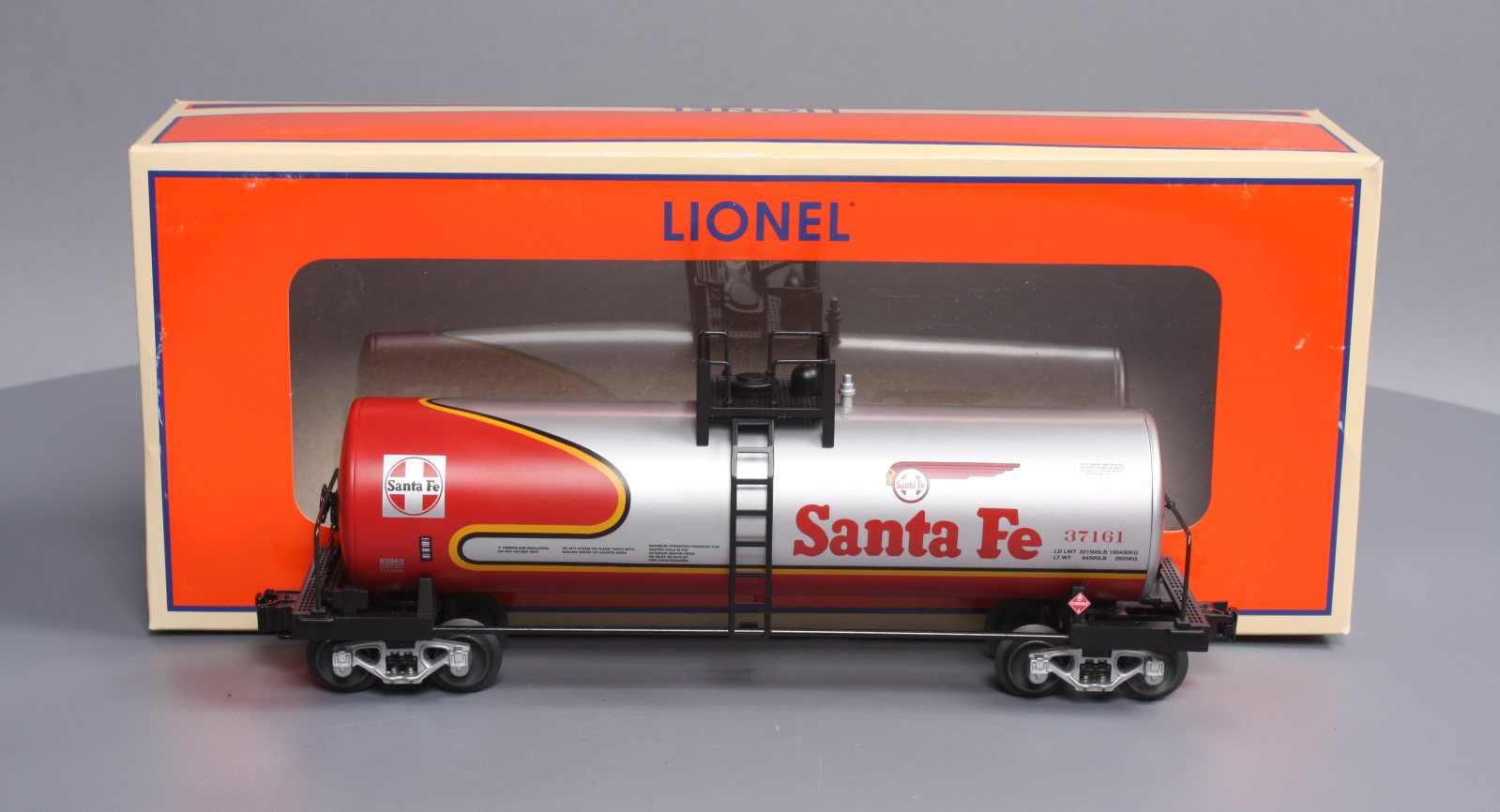 Lionel 6-83863 O Gauge LOTS Santa Fe Unibody Tank Car #37161 LN/Box