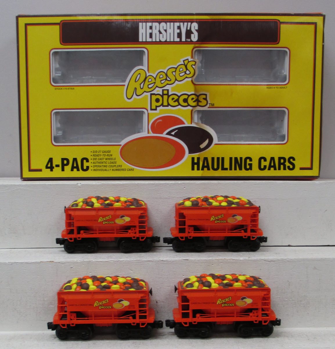K-Line 67351 Reese's Pieces 4-Pac Hauling Cars LN/Box