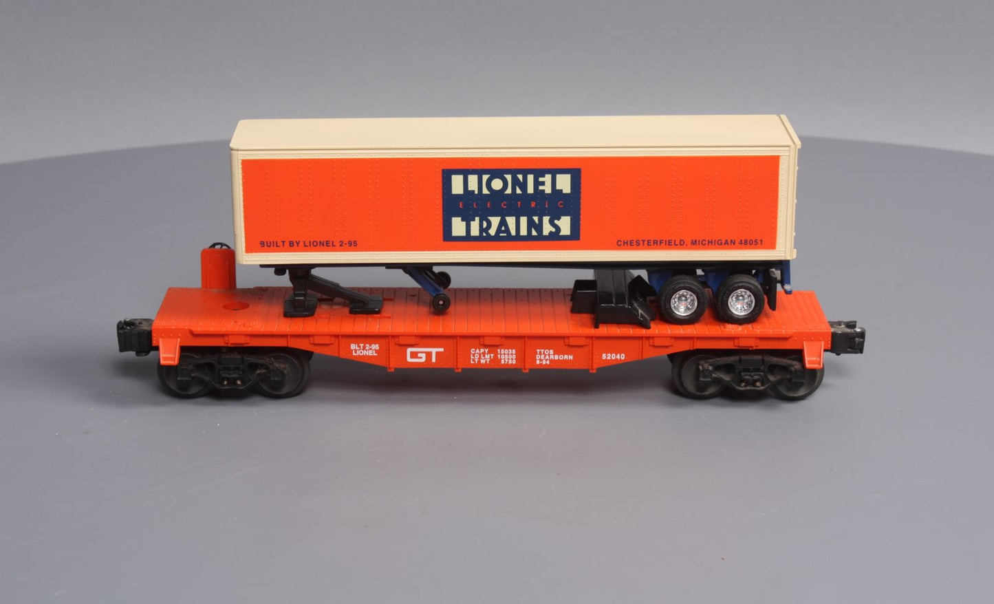 Lionel 6-52040 O Gauge GT TTOS Flatcar w/ Trailer LN/Box
