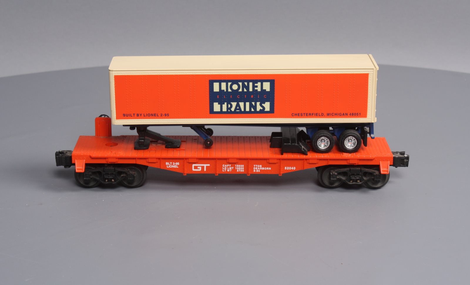 Lionel 6-52040 O Gauge GT TTOS Flatcar w/ Trailer LN/Box