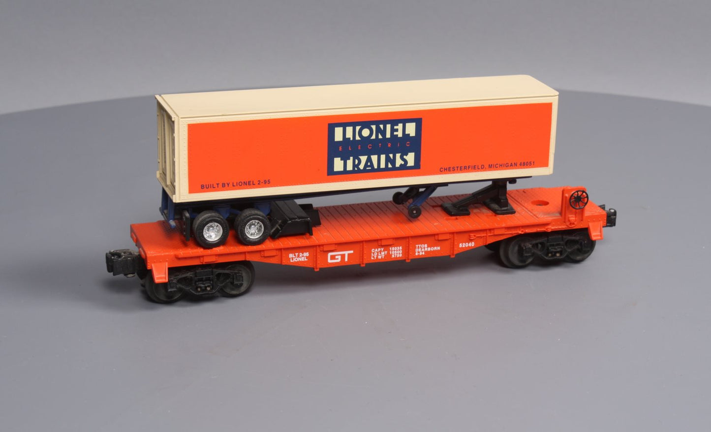 Lionel 6-52040 O Gauge GT TTOS Flatcar w/ Trailer LN/Box