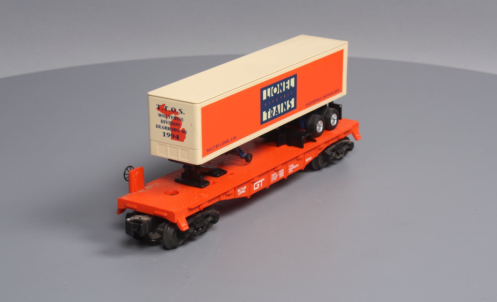 Lionel 6-52040 O Gauge GT TTOS Flatcar w/ Trailer LN/Box