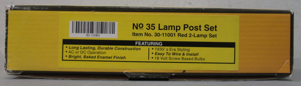 MTH 30-11001 Red #35 Street Lamp Set (Set of 2) NIB
