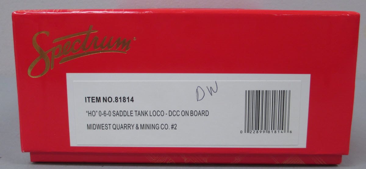 Bachmann 81814 HO Scale Midwest Quarry 0-6-0 Saddletank Switcher #2 w/DCC LN/Box