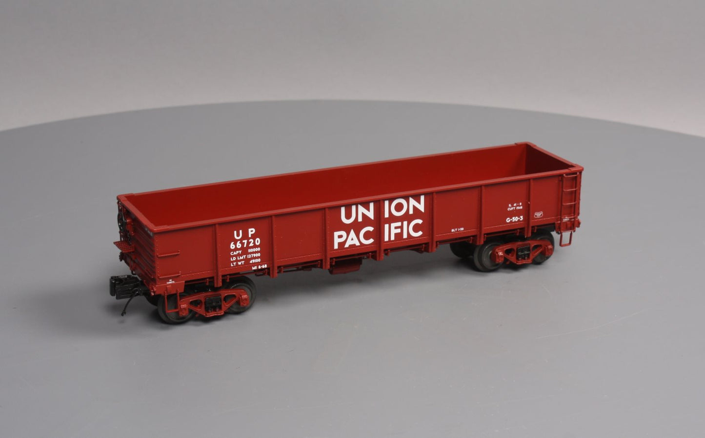 MTH 20-98098 O Gauge Union Pacific 55-Ton All Steel Drop-Bottom Gondola #66720