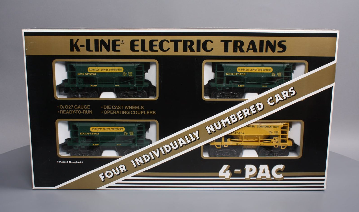 K-Line K-6737A1 O KCC Classic Ore Car 4-Pac (Set of 4) LN/Box
