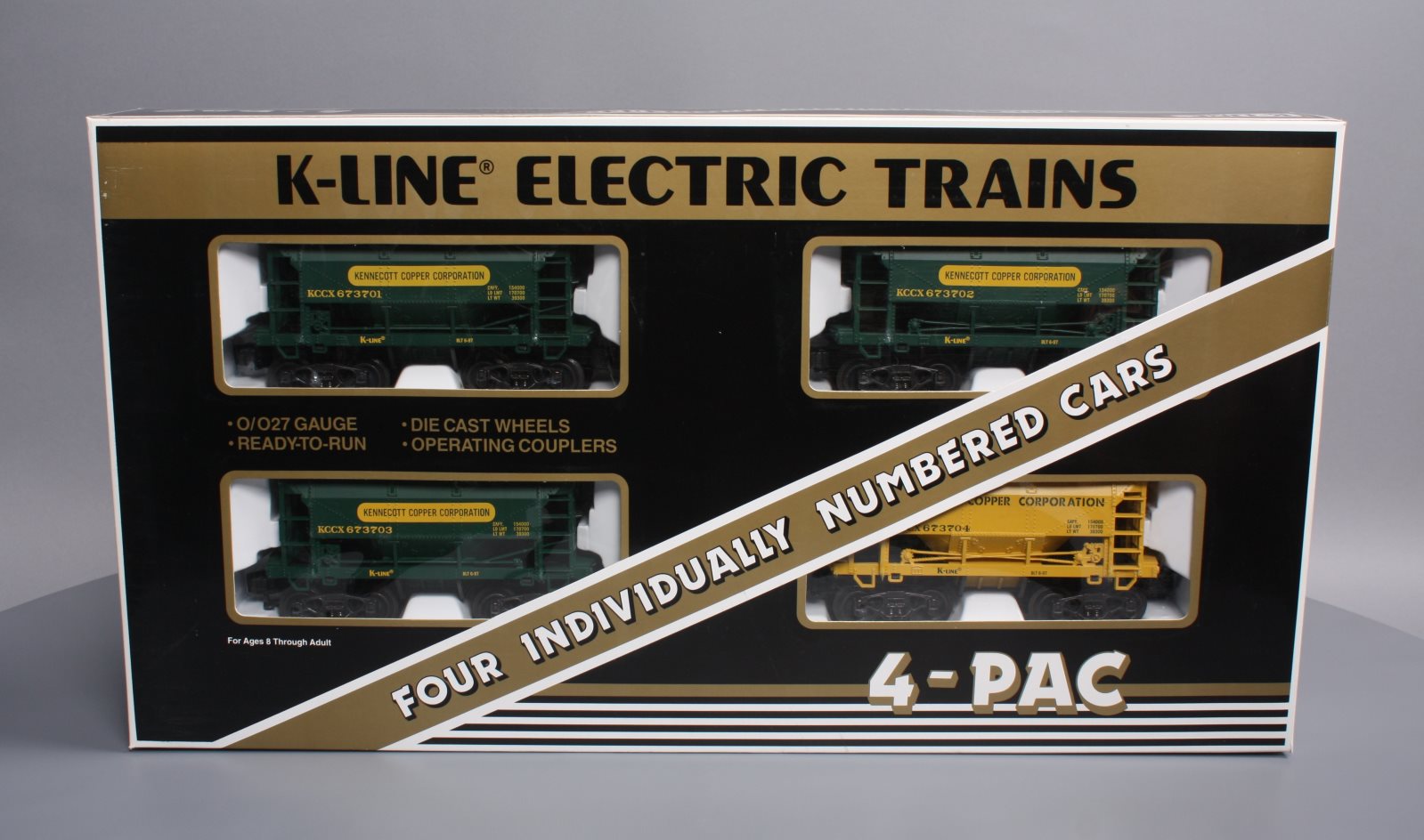 K-Line K-6737A1 O KCC Classic Ore Car 4-Pac (Set of 4) LN/Box