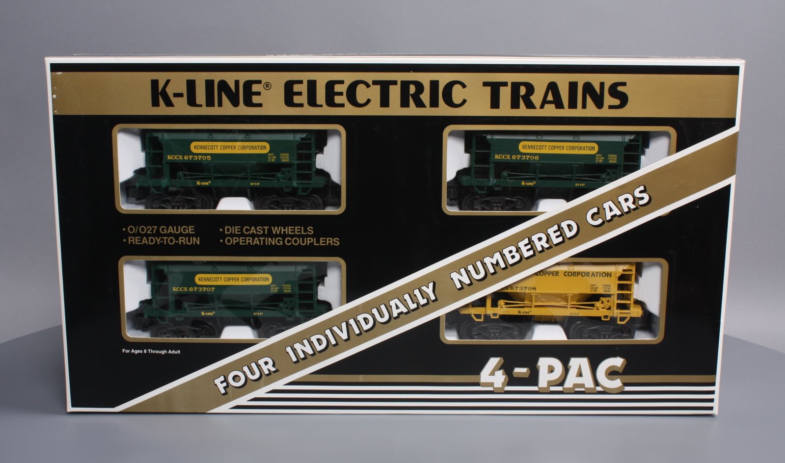 K-Line K-6737A2 O Kennecott Copper Corporation Ore Cars (Set of 4) LN/Box