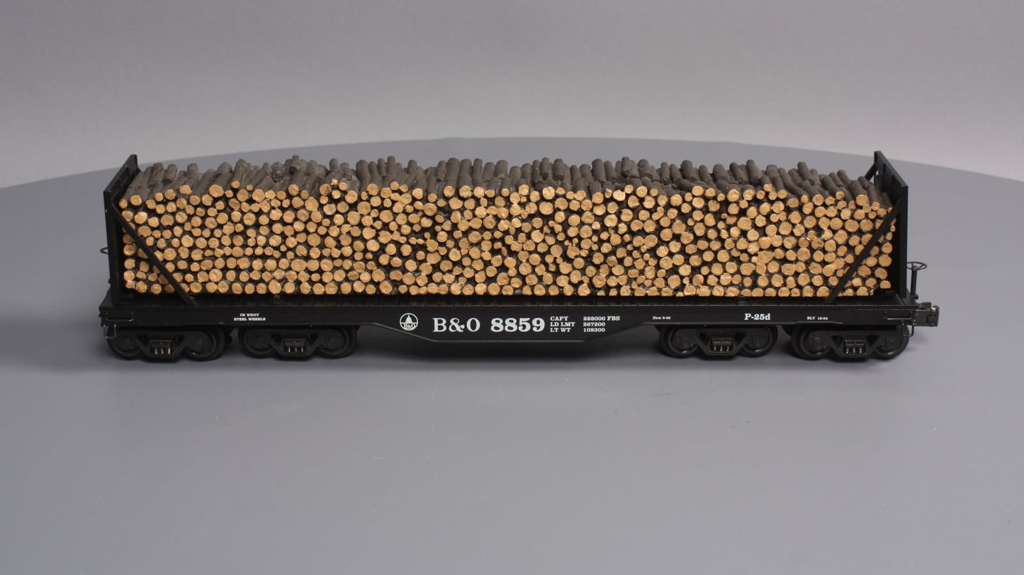 K-Line K693-1091 O Gauge Baltimore & Ohio Flatcar wi/Pulpwood Load LN/Box