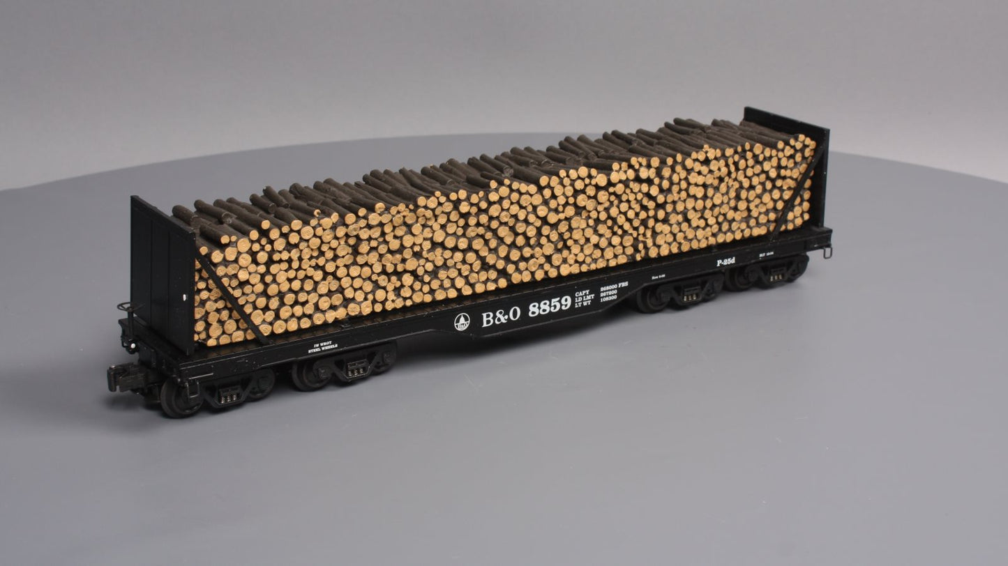 K-Line K693-1091 O Gauge Baltimore & Ohio Flatcar wi/Pulpwood Load LN/Box
