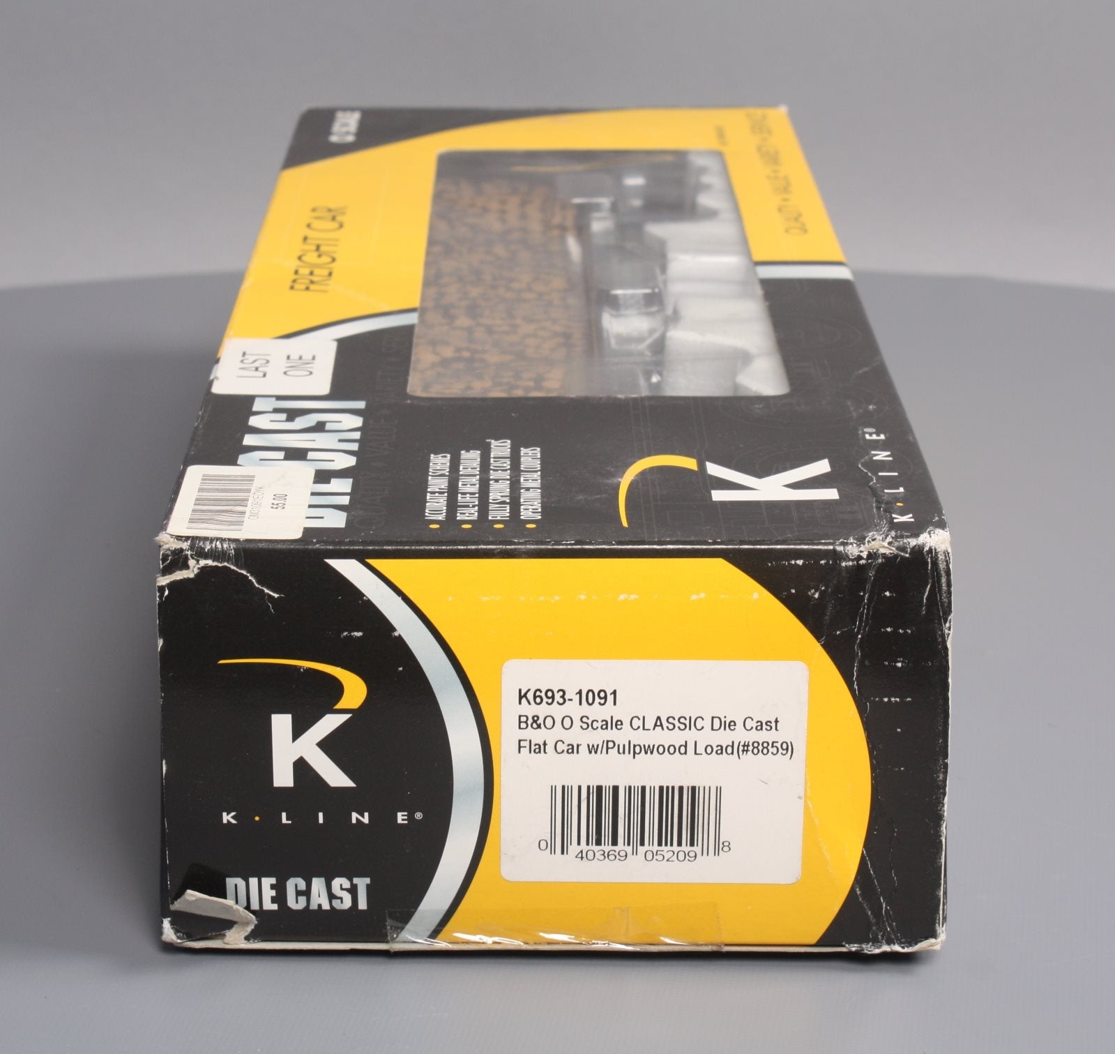 K-Line K693-1091 O Gauge Baltimore & Ohio Flatcar wi/Pulpwood Load LN/Box
