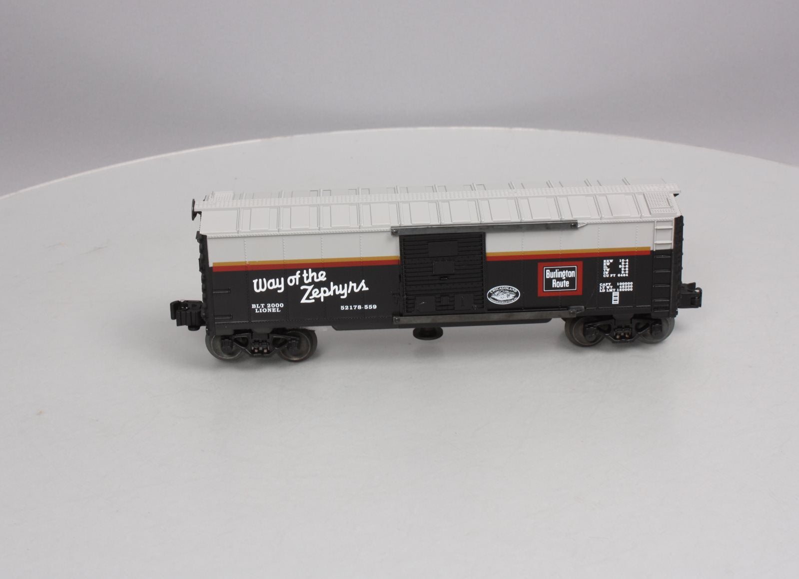 Lionel 6-52178-559 O Chicagoland LRRC Burlington Uncle Herb Action Car EX/Box