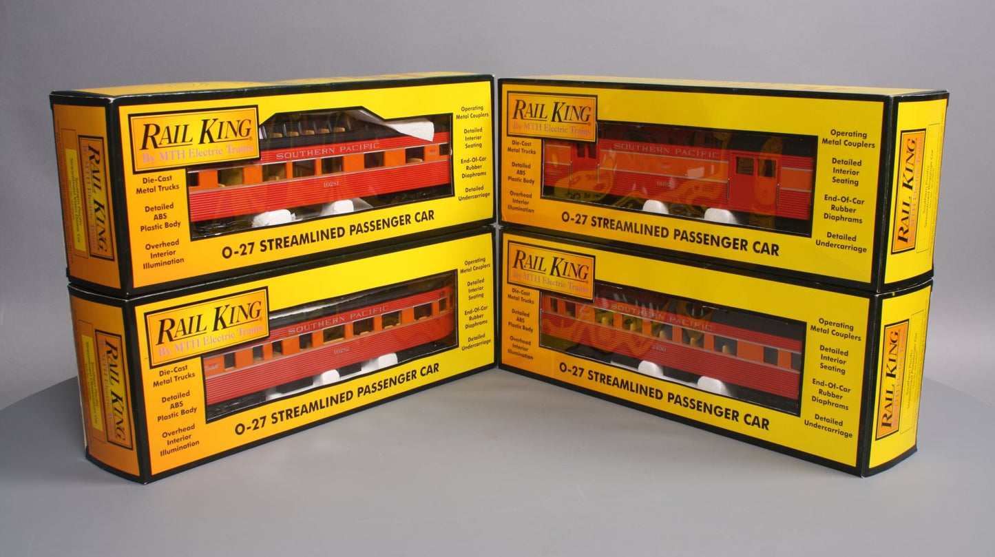 MTH 30-6060 O Southern Pacific O-27 Streamlined Passenger Set (Set of 4) MT/Box
