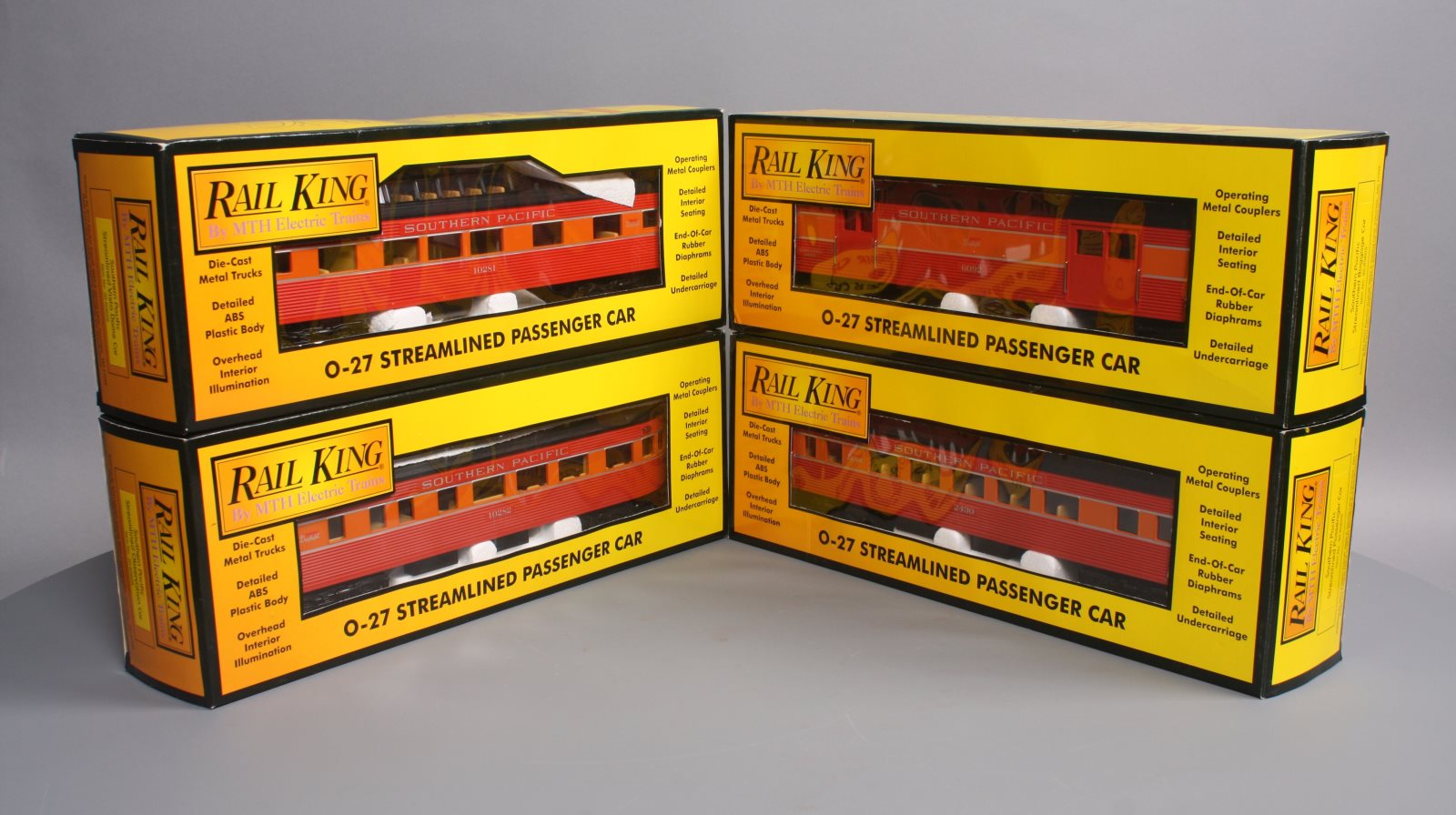MTH 30-6060 O Southern Pacific O-27 Streamlined Passenger Set (Set of 4) MT/Box