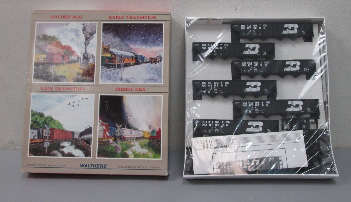 Walthers 932-4931 HO Burlington Northern 100-Ton Quad Hopper 6-Car Set Kit