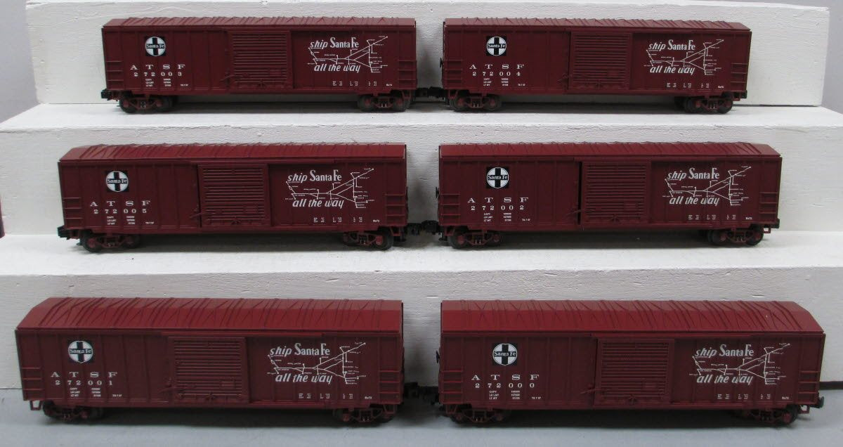 MTH 20-90055 O Santa Fe Premier 50' Box Car Set (Set of 6) LN/Box