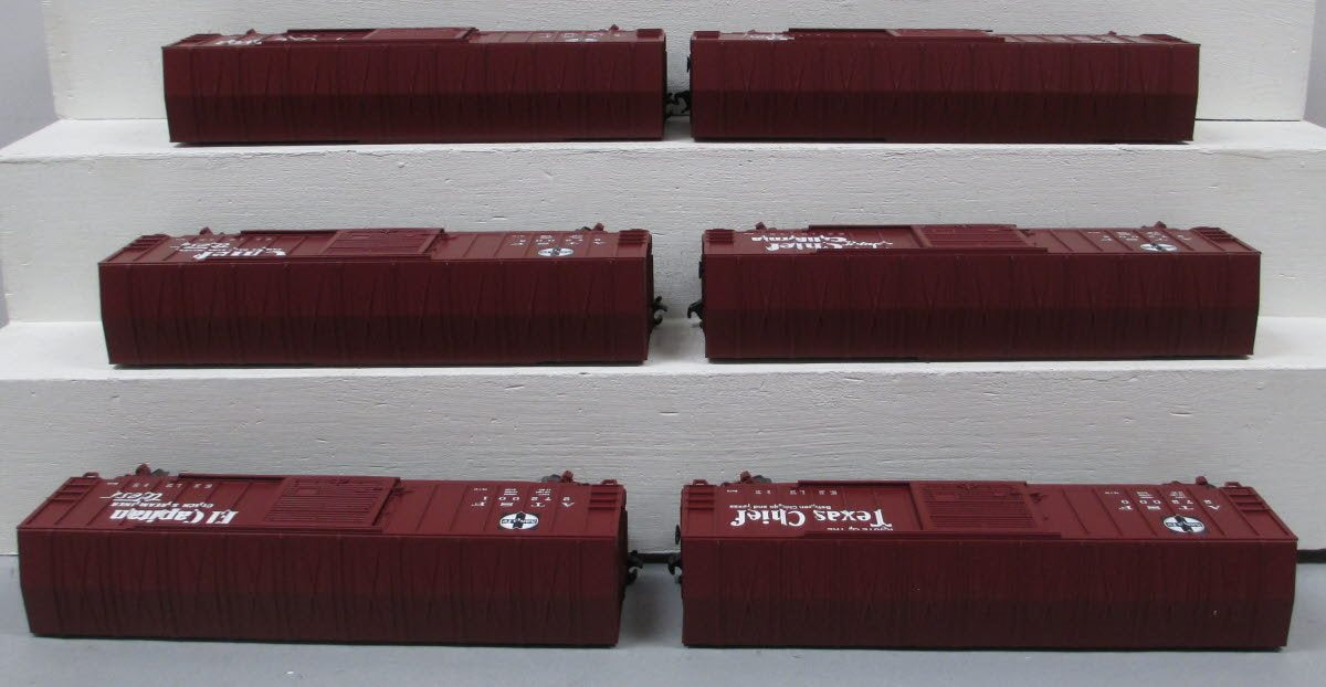 MTH 20-90055 O Santa Fe Premier 50' Box Car Set (Set of 6) LN/Box